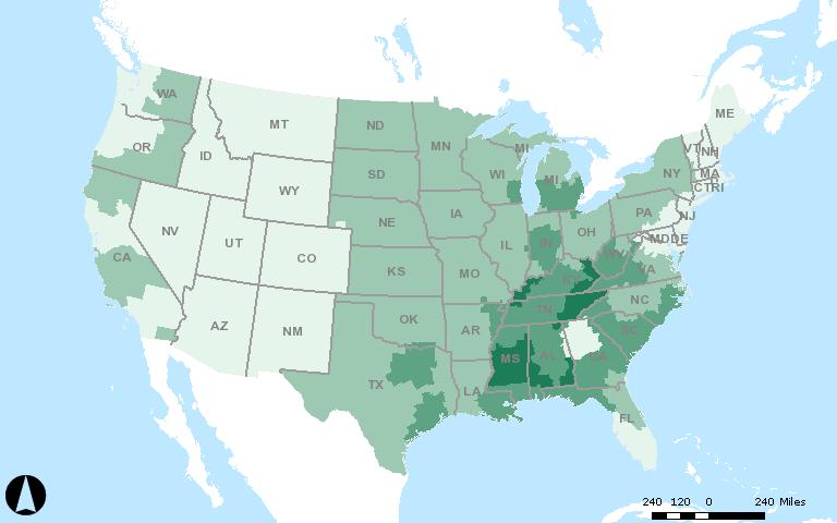 USDA Food Atlas - Soda Consumption