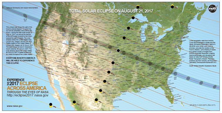 NASA Eclipse Map