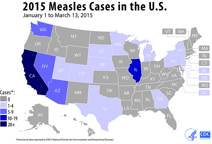 2015 Measles Map