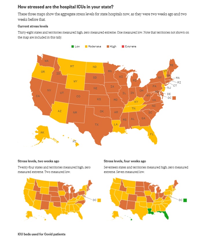 How stressed are the hospitals, January 22, 2022