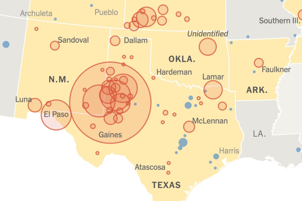 NY Times - Texam Measles cases