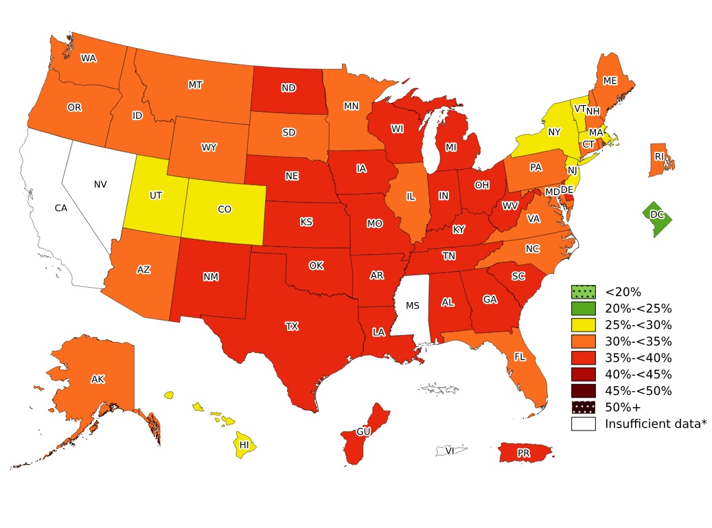 US Adult Obesity, 2025