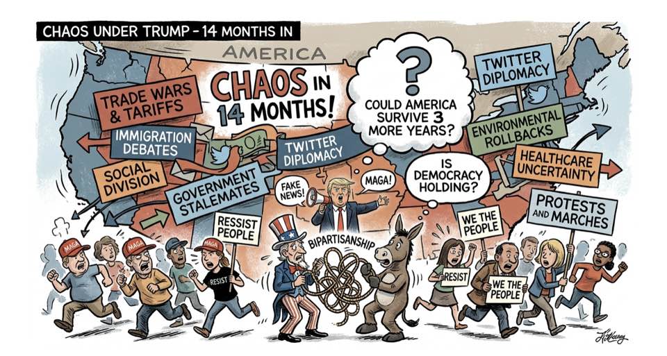 Chaos in 14 months