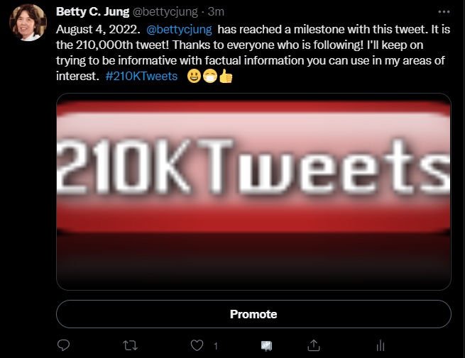 210K Tweet