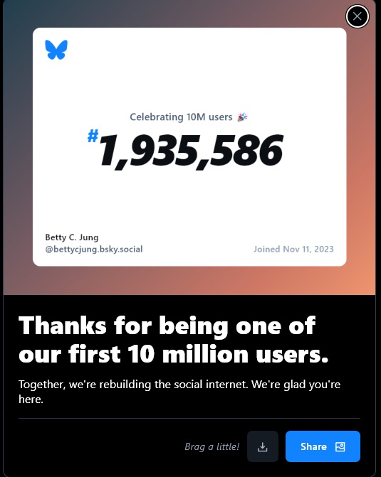 Celebrating joining BlueSky