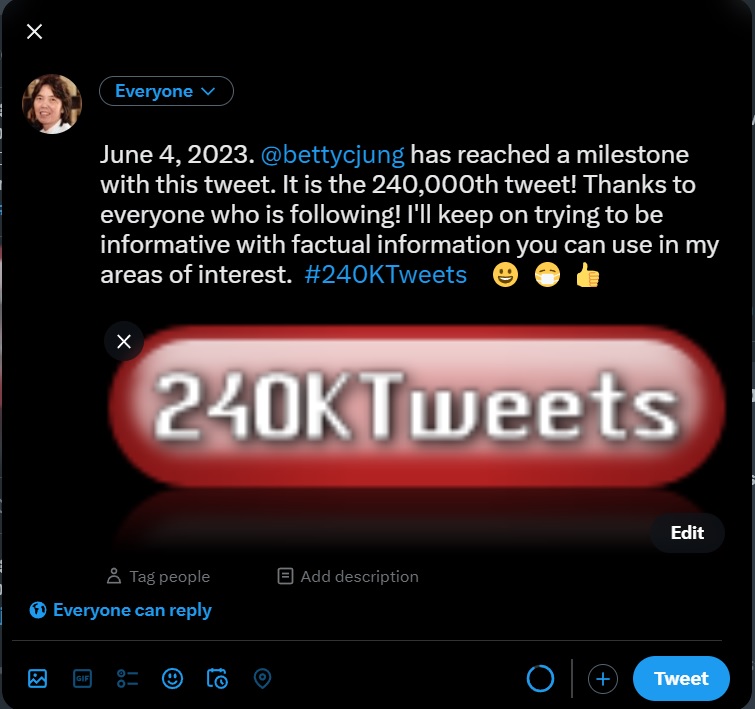 240K Tweet