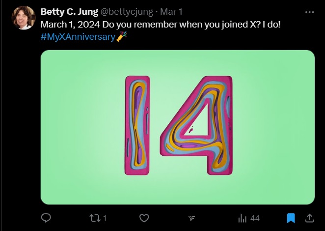 14 years on Twitter
